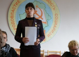 Выступление председателя Верхнедвинской ассоциации Клеманской О.Б.